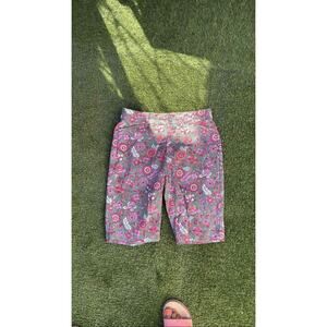 St. John's Bay Women's Floral Print Mid-Rise Shorts Multi-Color 6